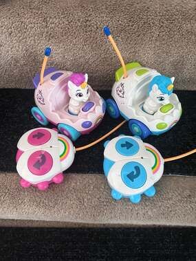 Flybar Poko Petz RC Unicorn Remote Control Toy Car, 2 Pack